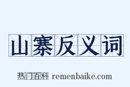 山寨反义词是什么意思的图片